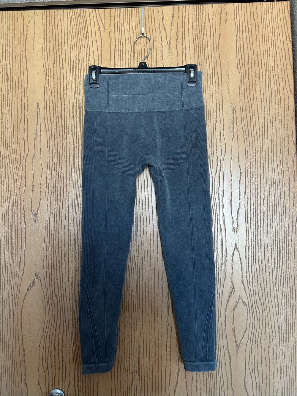 Kids High-Waist Charcoal Gray Leggings